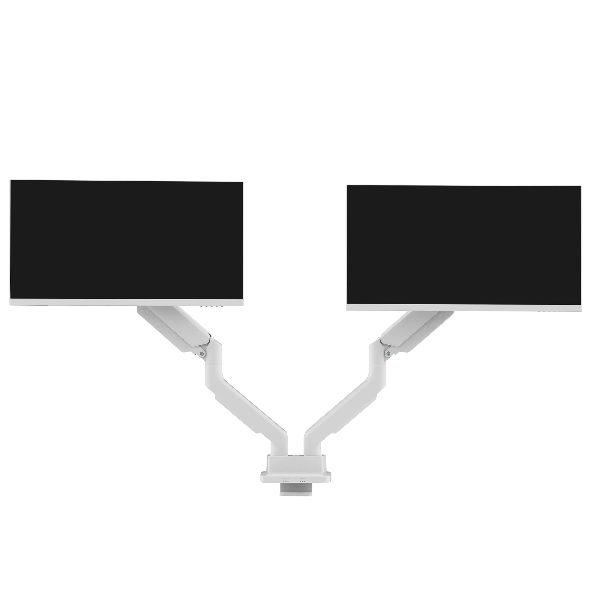 PS2D White Dual Monitor Arm Mount - Certified Refurbished