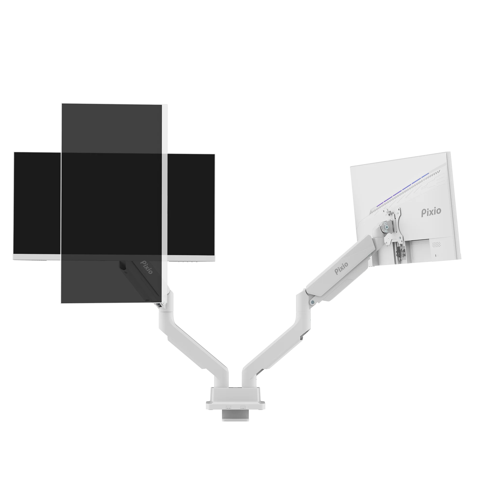 PS2D White Dual Monitor Arm Mount - Certified Refurbished - Image 6