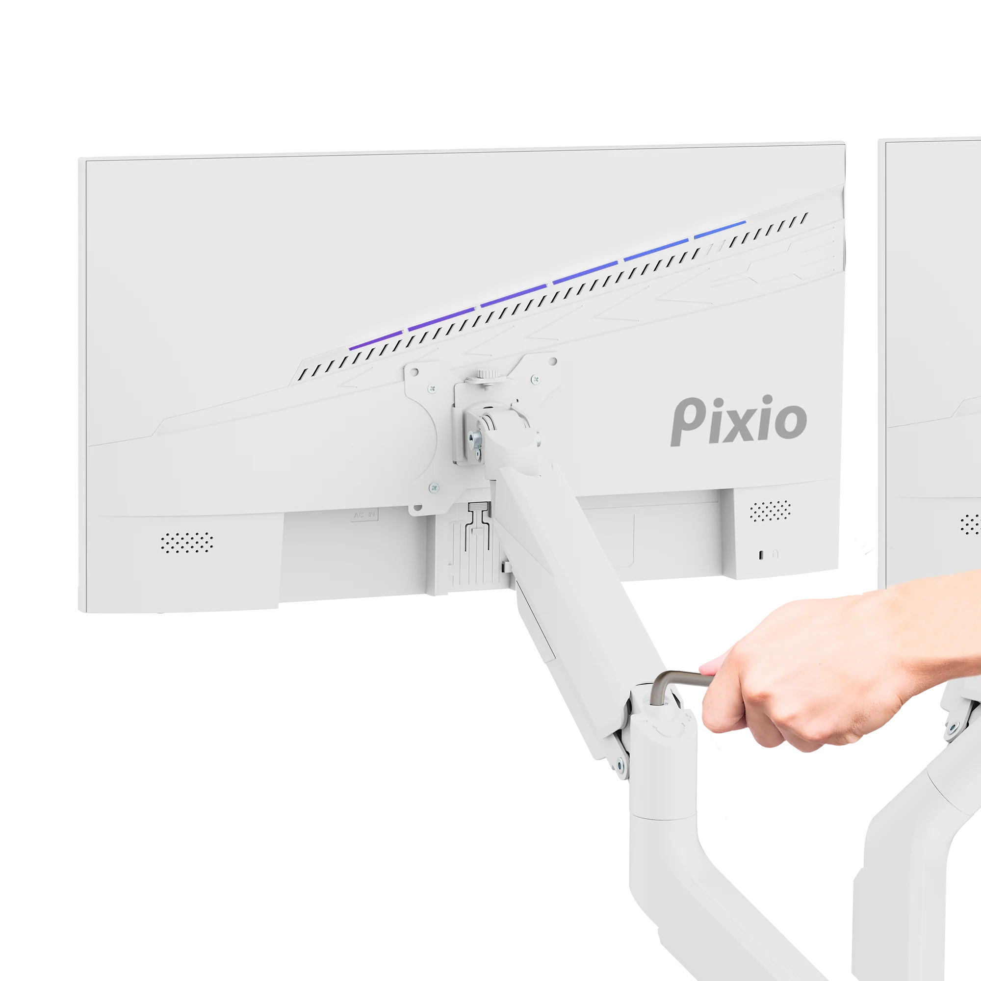 PS2D White Dual Monitor Arm Mount - Certified Refurbished - Image 9