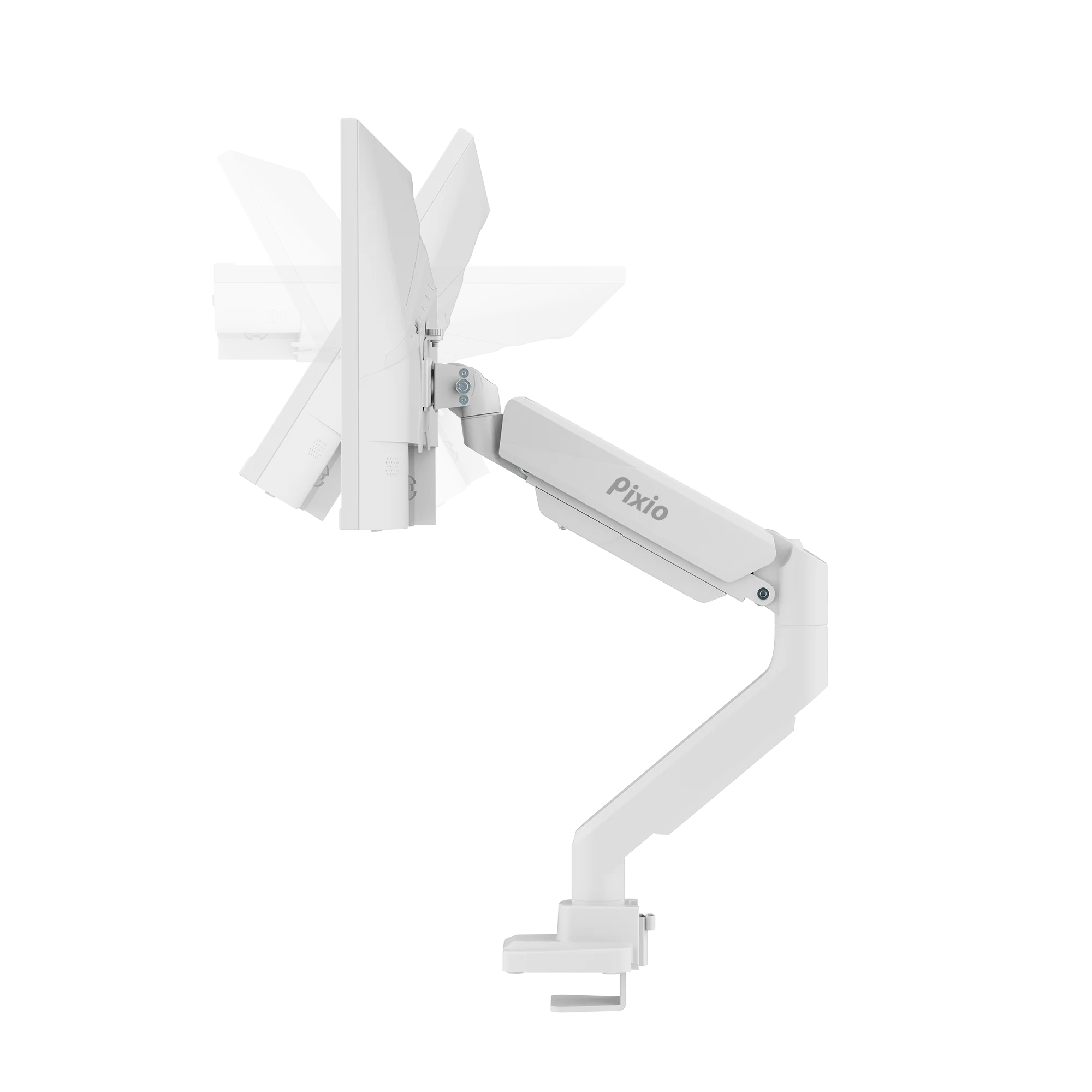 PS2S White Heavy-Duty Single Monitor Arm Mount - Certified Refurbished - Image 5